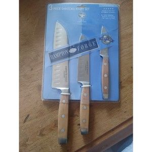 Hampton Forge Continental Santoku 3 Piece Knife Set New In Package
